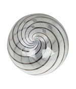 Mid Century ceiling light Venini Murano glass swirl with brass top fittings