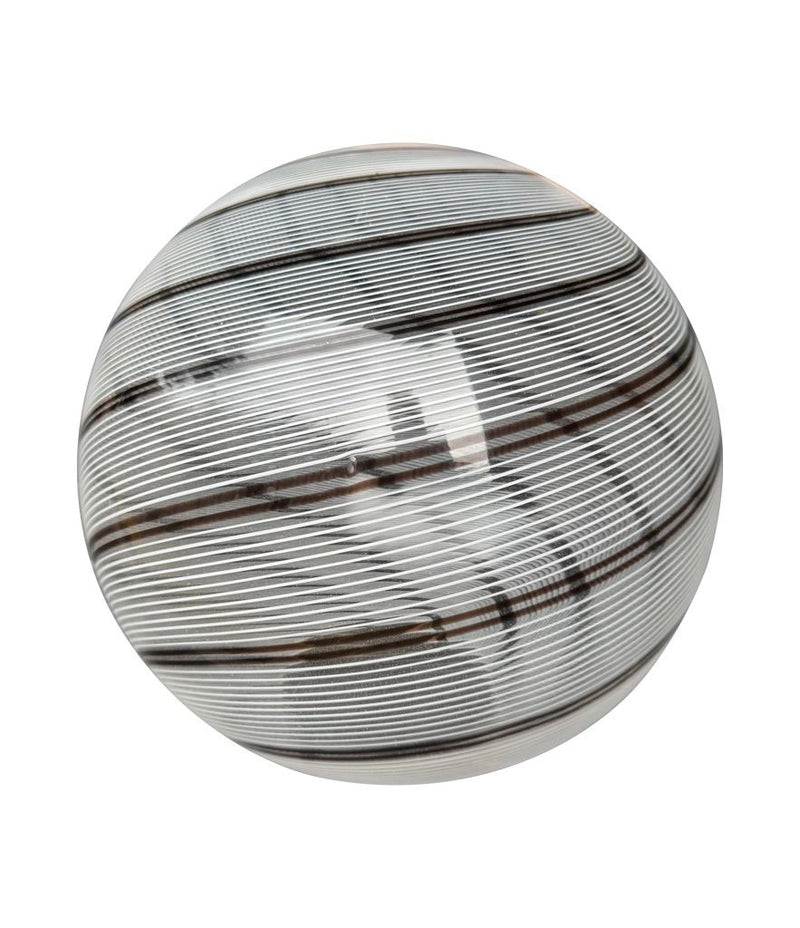 Mid Century ceiling light Venini Murano glass swirl with brass top fittings