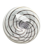 Mid Century ceiling light Venini Murano glass swirl with brass top fittings
