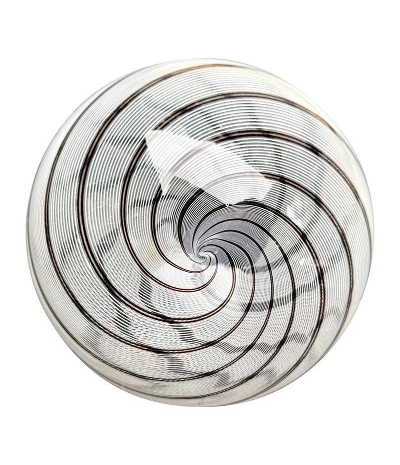 Mid Century ceiling light Venini Murano glass swirl with brass top fittings
