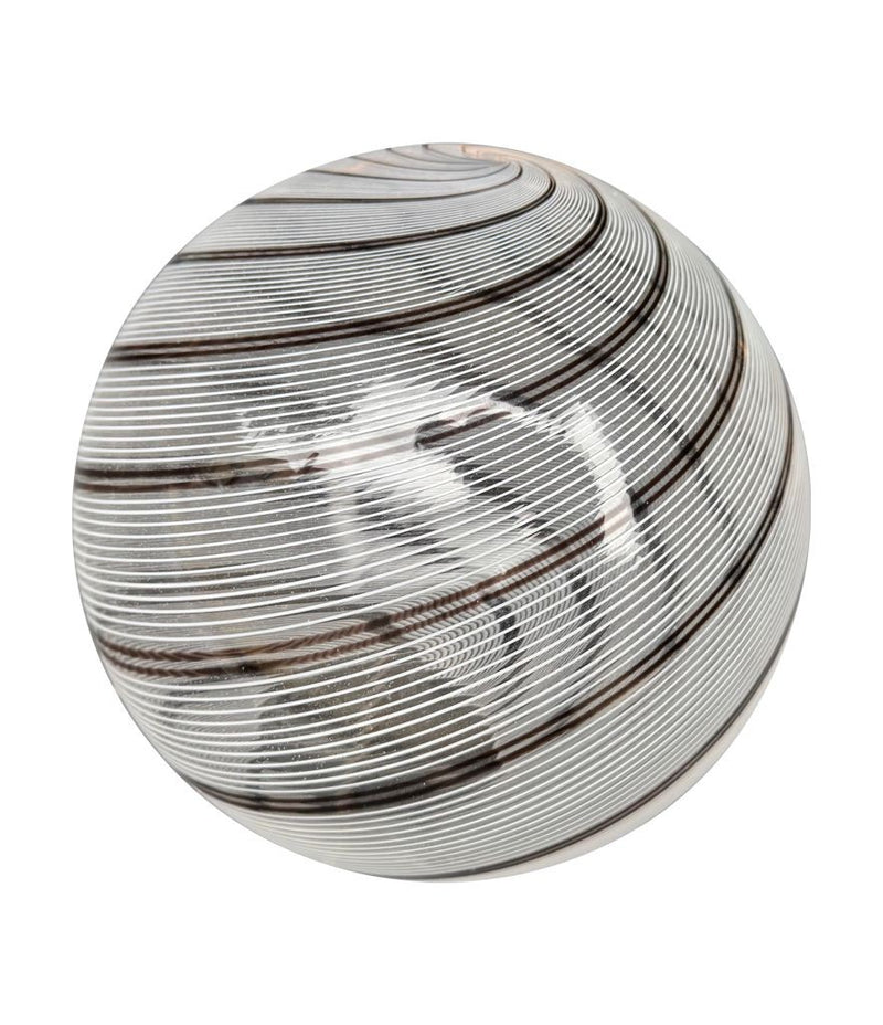 Mid Century ceiling light Venini Murano glass swirl with brass top fittings