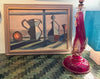 Mid Century still life painting by Harry Lennart Persson oil on board