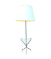 Mid century floor lamp black lacquer and brass tripod design with glass centre table - French - 1950s - Mid Century Lighting