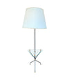 Mid century floor lamp black lacquer and brass tripod design with glass centre table - French - 1950s - Mid Century Lighting
