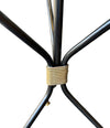 Mid century floor lamp black lacquer and brass tripod design with glass centre table - French - 1950s - Mid Century Lighting