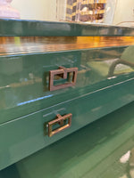 Mid century chest of drawers green lacquered by Guy Lefevre for Maison Jansen - 1970s - French