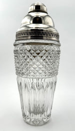 Mid Century crystal & silver cocktail shaker by Florentine silversmith Italo Gori - 1940s - Italian