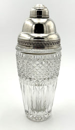 Mid Century crystal & silver cocktail shaker by Florentine silversmith Italo Gori - 1940s - Italian