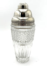 Mid Century crystal & silver cocktail shaker by Florentine silversmith Italo Gori - 1940s - Italian