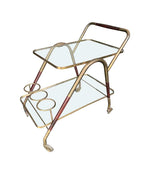 Mid Century Drinks Trolley brass and lacquered wood by Mid century bar trolley by Cesare Lacca - Italian