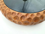 Mid century carved wooden and blue glass accessories box - Pietro Chiesa for Fontana Arte - 1950s