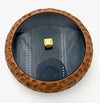 Mid century carved wooden and blue glass accessories box - Pietro Chiesa for Fontana Arte - 1950s