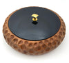 Mid century carved wooden and blue glass accessories box - Pietro Chiesa for Fontana Arte - 1950s