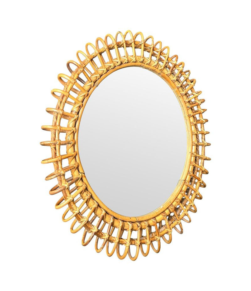 Mid century bamboo mirror by Franco Albini for Bonacina - French - 1970s