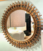 Mid century bamboo mirror by Franco Albini for Bonacina - French - 1970s