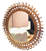 Mid century bamboo mirror by Franco Albini for Bonacina - French - 1970s