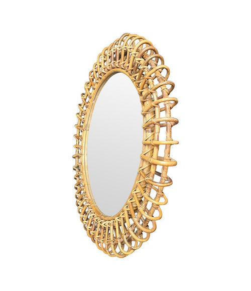 Mid century bamboo mirror by Franco Albini for Bonacina - French - 1970s