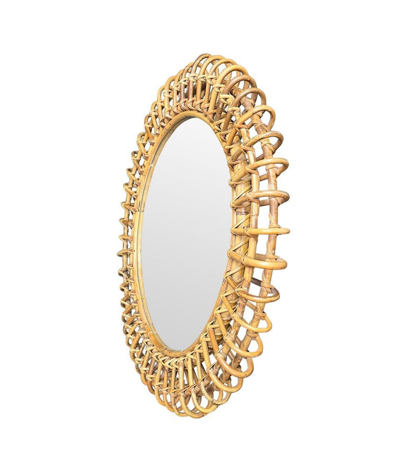 Mid century bamboo mirror by Franco Albini for Bonacina - French - 1970s