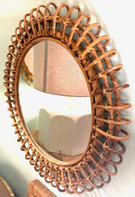 Mid century bamboo mirror by Franco Albini for Bonacina - French - 1970s