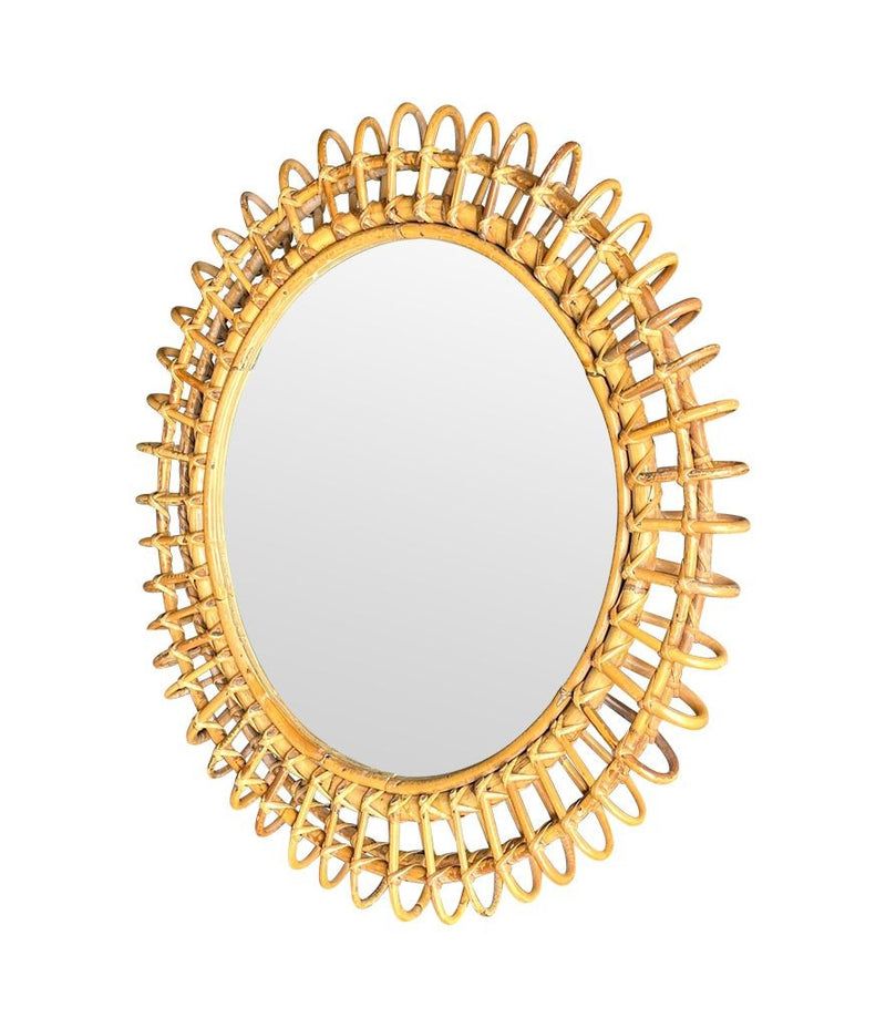 Mid century bamboo mirror by Franco Albini for Bonacina - French - 1970s
