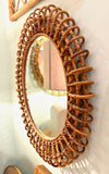 Mid century bamboo mirror by Franco Albini for Bonacina - French - 1970s
