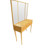 Mid century dressing table with mirror in satin wood - Italian - 1940s