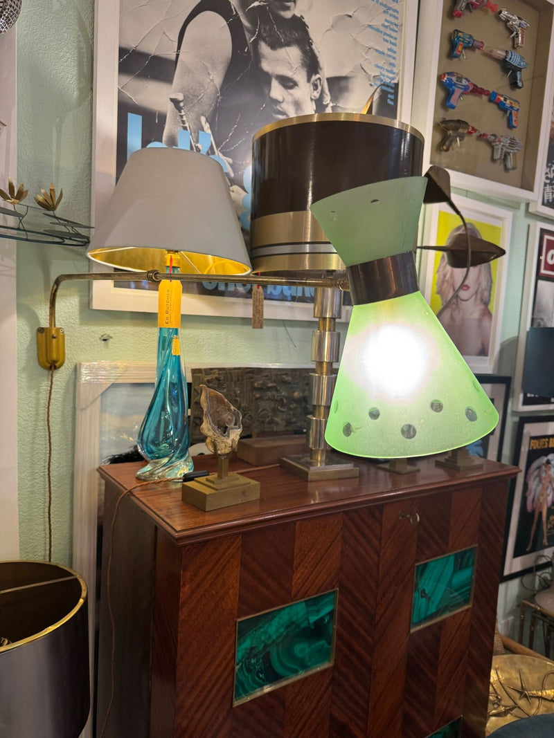 Mid century wall light 1950s Italian telescopic reading wall light