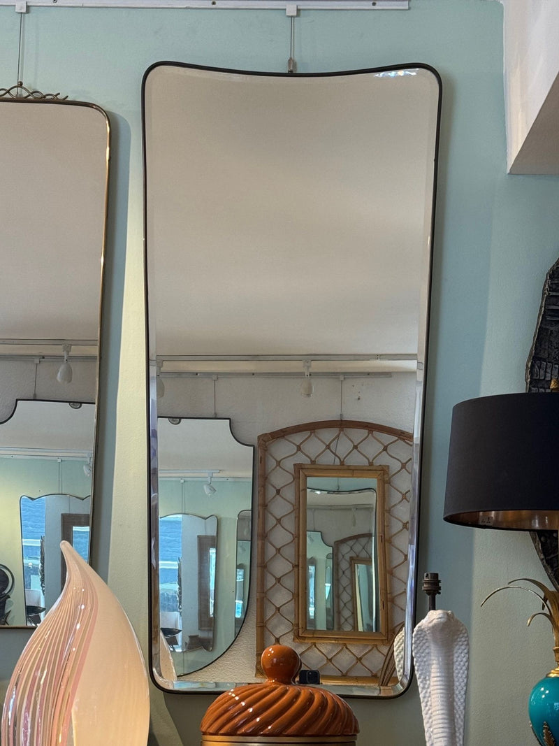 Mid century mirror shield mirror Italian 1950s