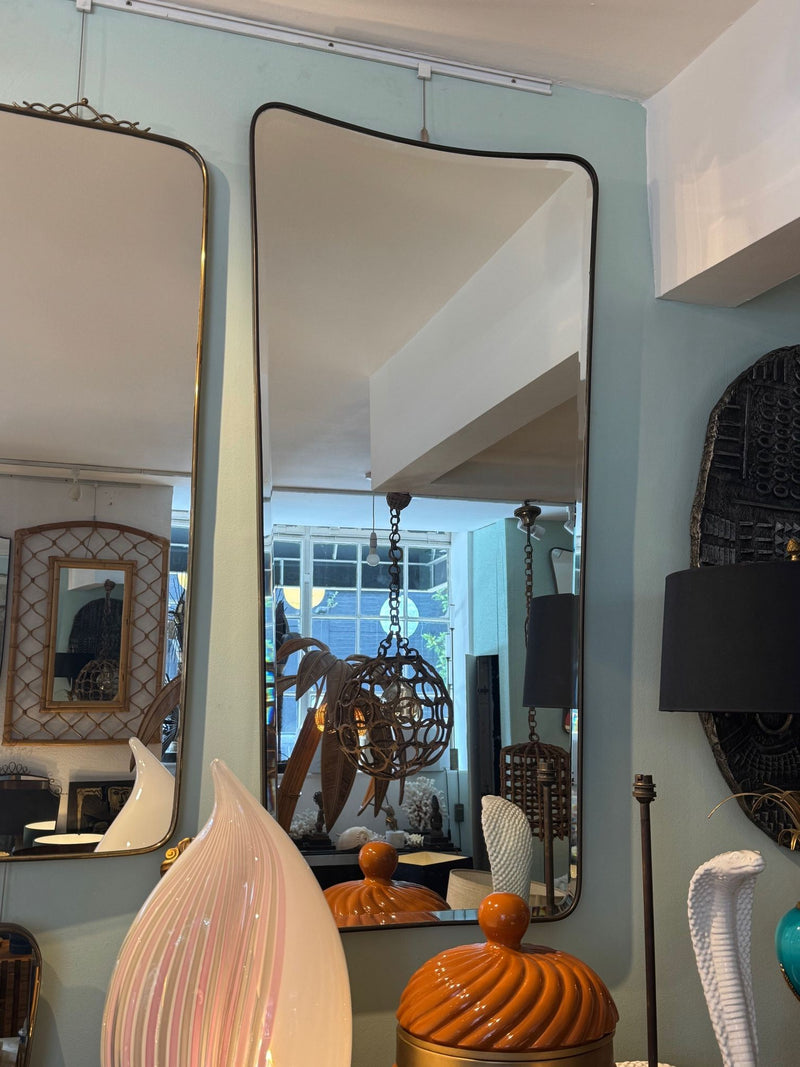 Mid century mirror shield mirror Italian 1950s