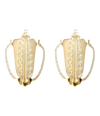 A wonderful pair of 1950s Murano glass and brass wall sconces by Barovier and Toso