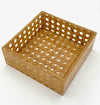 Mid century woven rattan boxes Gabriella Crespi Style Italian 1970s Lucite