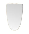 Large Italian 1950s shield mirror with brass frame - mid century mirrors