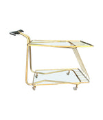 Mid Century Italian brass bar trolley 1950s