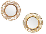 Bamboo Mirrors 1970s Italian by Franco Albini