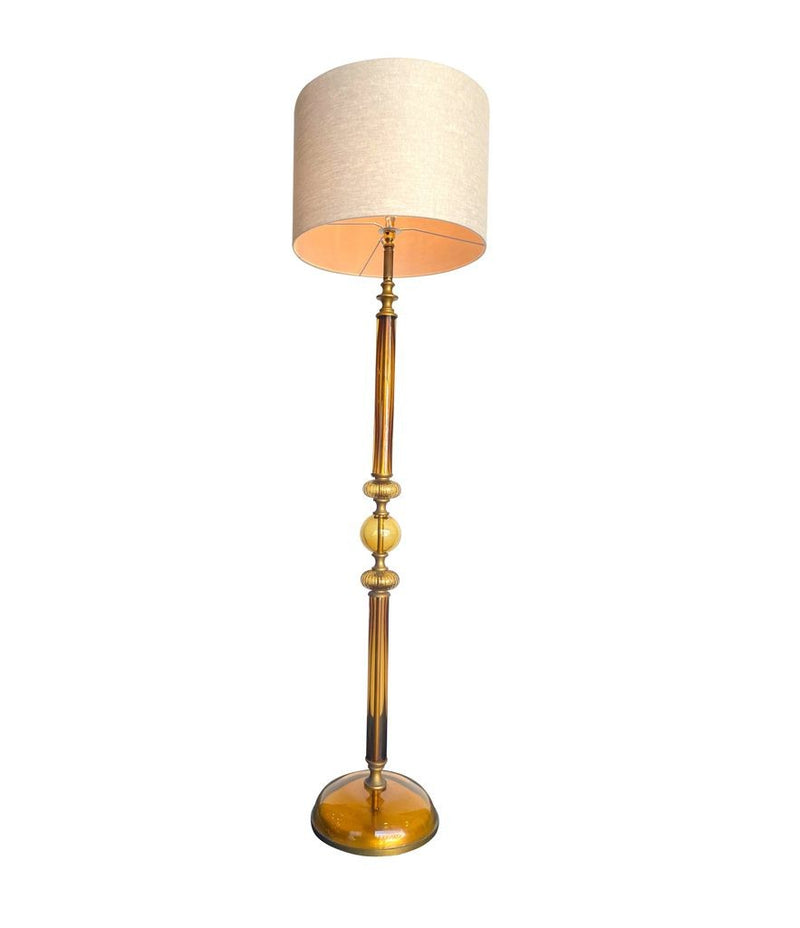 Mid Century Lighting - Murano  Floor Lamp - 1950s - Yellow Glass - Ed Butcher Antique Shop London