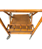 Vintage Drinks Trolley - Italian Riviera -  1970s - Bamboo - Rattan - Ed Butcher Antique Shop London