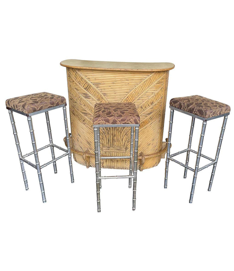 1970s French Riviera Bamboo Bar - Mid Century Furniture - Ed Butcher Antiques