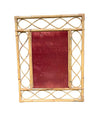 1970S ITALIAN RIVIERA RECTANGULAR BAMBOO MIRROR