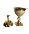 1970S POTPOURRI HOLDER IN GILT METAL WITH REAL OSTRICH EGG BY CHRISTIAN DIOR