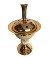 1970S POTPOURRI HOLDER IN GILT METAL WITH REAL OSTRICH EGG BY CHRISTIAN DIOR