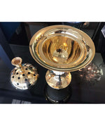 1970S POTPOURRI HOLDER IN GILT METAL WITH REAL OSTRICH EGG BY CHRISTIAN DIOR