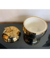 24-CARAT GOLD-PLATED APPLE SHAPED ICE BUCKET WITH DETAILED LEAF HANDLE