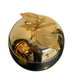 24-CARAT GOLD-PLATED APPLE SHAPED ICE BUCKET WITH DETAILED LEAF HANDLE