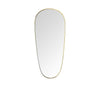 An orignal 1950s Italian shield mirror with lovely oval shaped brass frame and orignal plate