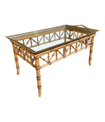 French Faux Bamboo Wooden Tray Table - Mid Century Furniture - Ed Butcher Antiques