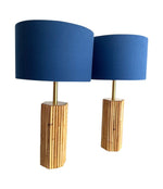 Mid Century Lighting - 1970s Table lamps - Bamboo - Italian - Eb Butcher Antique Shop London