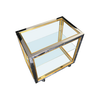 A CHROME AND BRASS BAR CART BY ZEVI