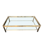 A LARGE GUY LEFEVRE GILT METAL COFFEE TABLE