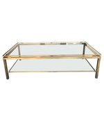 A LARGE GUY LEFEVRE GILT METAL COFFEE TABLE