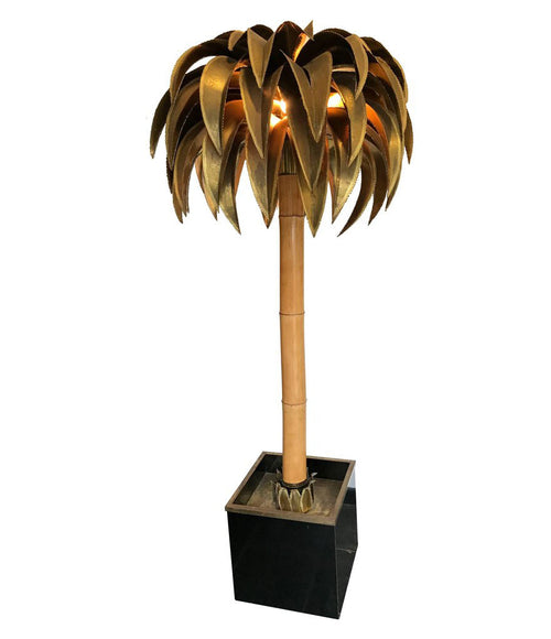 A LARGE MAISON JANSEN PALM TREE FLOOR LAMP